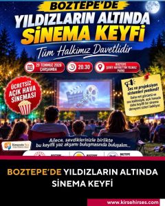 BOZTEPE’DE YILDIZLARIN ALTINDA SİNEMA KEYFİ